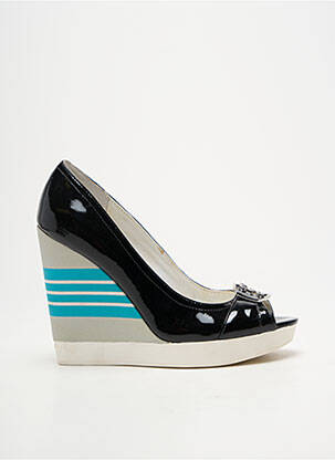Escarpins matière lisse talon haut de 10cm et plus noir GUESS femme