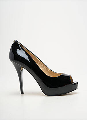 Escarpins matière lisse talon haut de 10cm et plus noir GUESS femme