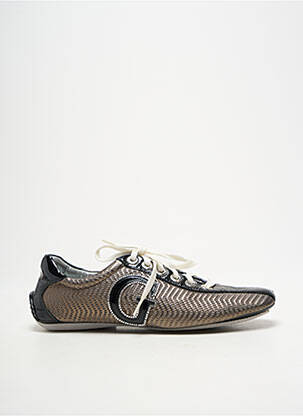 Baskets tissage satiné talon plat jusqu'à 3cm noir GUESS femme