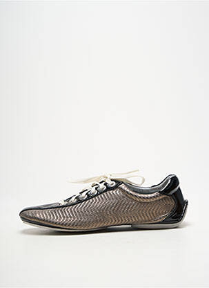 Baskets tissage satiné talon plat jusqu'à 3cm noir GUESS femme
