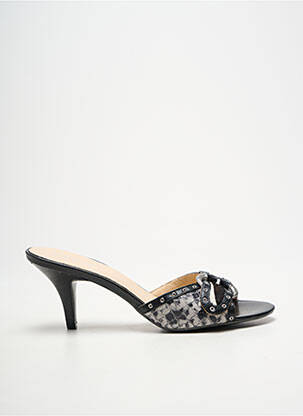 Mules/sabots tissage satiné talon de 7 à 9cm noir GUESS femme