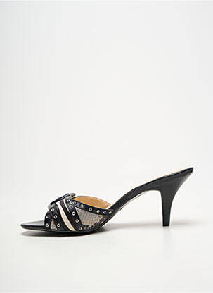 Mules/sabots tissage satiné talon de 7 à 9cm noir GUESS femme