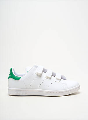 Baskets fermeture scratch bout rond blanc ADIDAS enfant