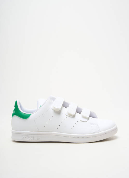 Baskets fermeture scratch bout rond blanc ADIDAS enfant
