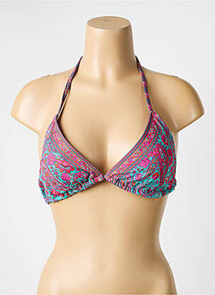 Haut de maillot de bain stretch haut triangles violet LAGON BLEU femme