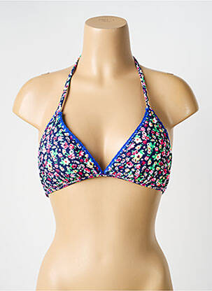 Haut de maillot de bain stretch haut triangles bleu INOO femme
