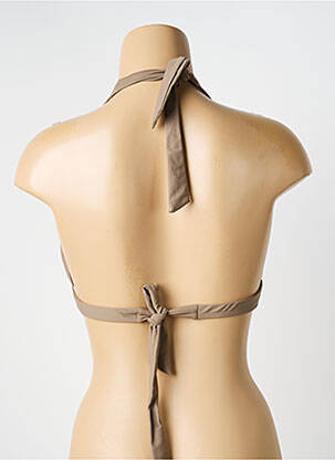Haut de maillot de bain stretch haut soutien-gorge moulé beige HIBIKINI femme