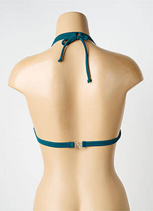 Haut de maillot de bain stretch haut triangles vert LAGON BLEU femme
