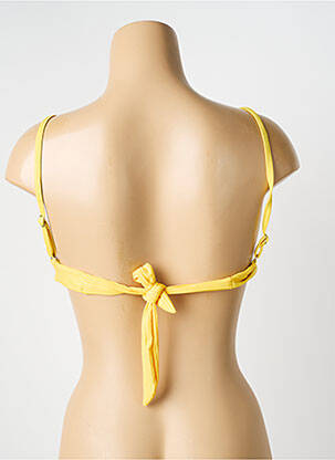 Haut de maillot de bain stretch haut soutien-gorge moulé jaune HIBIKINI femme