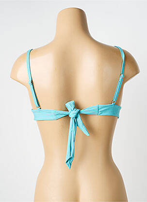 Haut de maillot de bain stretch haut soutien-gorge moulé bleu HIBIKINI femme