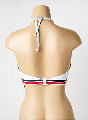 Haut de maillot de bain stretch haut soutien-gorge moulé blanc LAGON BLEU femme