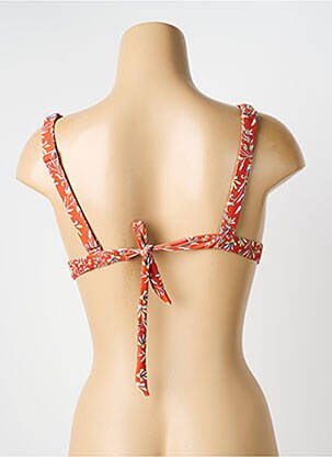 Haut de maillot de bain stretch haut soutien-gorge moulé orange VIOLETTA femme