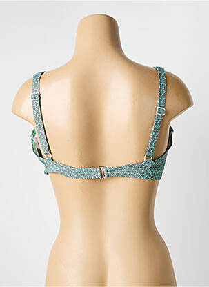 Haut de maillot de bain stretch haut soutien-gorge moulé vert LAGON BLEU femme