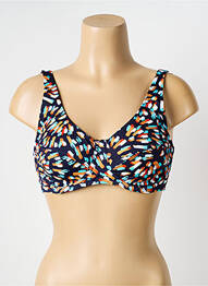 Haut de maillot de bain stretch haut soutien-gorge emboitant bleu LAGON BLEU femme