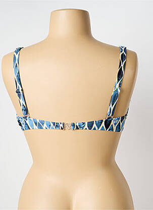 Haut de maillot de bain stretch haut soutien-gorge emboitant bleu LAGON BLEU femme