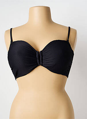 Haut de maillot de bain stretch haut bandeau noir LAGON BLEU femme