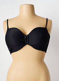 Haut de maillot de bain stretch haut bandeau noir LAGON BLEU femme