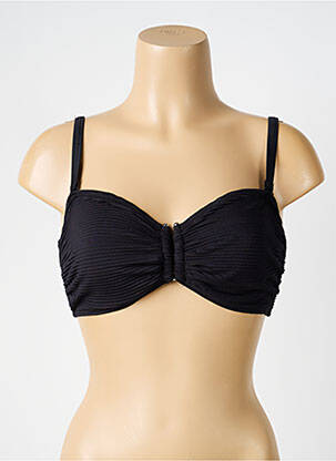 Haut de maillot de bain stretch haut bandeau noir LAGON BLEU femme