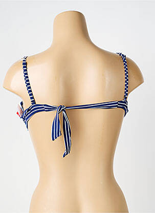 Haut de maillot de bain stretch haut soutien-gorge balconnet bleu NEUFRED femme