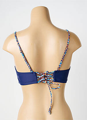 Haut de maillot de bain stretch haut soutien-gorge balconnet bleu RAE femme