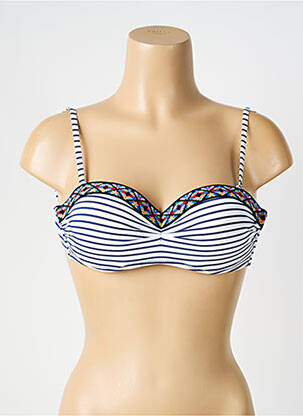 Haut de maillot de bain stretch haut soutien-gorge balconnet blanc NEUFRED femme