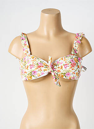 Haut de maillot de bain stretch haut soutien-gorge moulé blanc SWEET SECRET femme