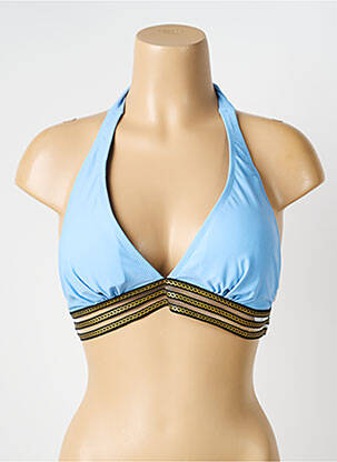Haut de maillot de bain stretch haut soutien-gorge moulé bleu MERMAID femme