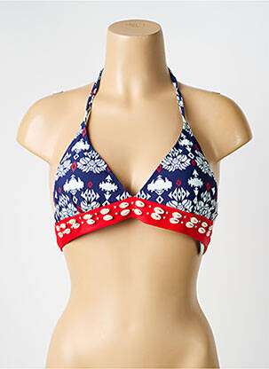 Haut de maillot de bain stretch haut triangles bleu VERY ZEN femme