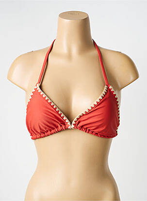 Haut de maillot de bain stretch haut triangles orange LAGON BLEU femme