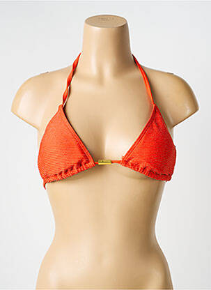 Haut de maillot de bain stretch haut triangles orange LAGON BLEU femme
