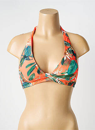Haut de maillot de bain stretch haut soutien-gorge moulé orange LAGON BLEU femme
