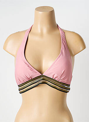 Haut de maillot de bain stretch haut soutien-gorge moulé rose MERMAID femme