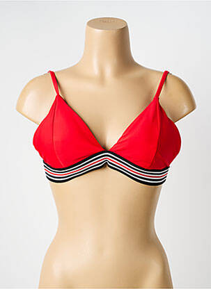 Haut de maillot de bain stretch haut soutien-gorge moulé rouge VERY ZEN femme