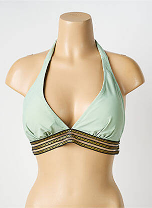 Haut de maillot de bain stretch haut soutien-gorge moulé vert MERMAID femme