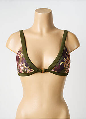 Haut de maillot de bain stretch haut soutien-gorge emboitant vert VERY ZEN femme