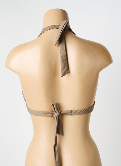 Haut de maillot de bain stretch haut soutien-gorge moulé beige HIBIKINI femme