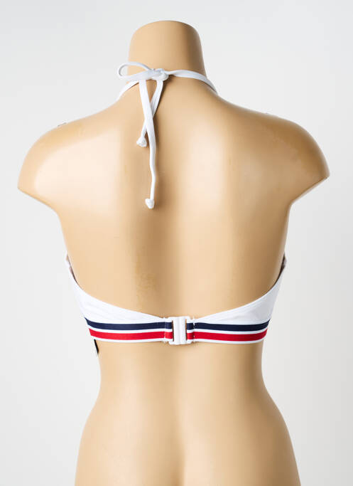 Haut de maillot de bain stretch haut soutien-gorge moulé blanc LAGON BLEU femme