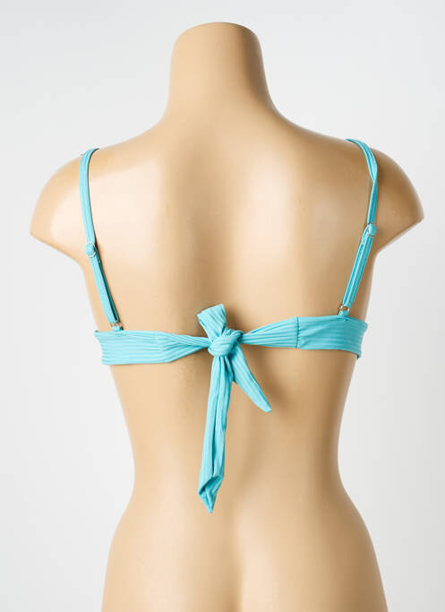 Haut de maillot de bain stretch haut soutien-gorge moulé bleu HIBIKINI femme