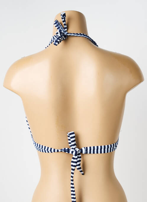 Haut de maillot de bain stretch haut triangles bleu LAGON BLEU femme