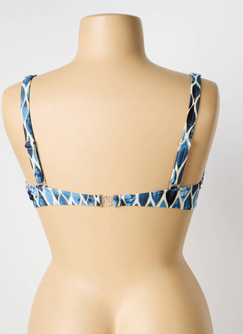 Haut de maillot de bain stretch haut soutien-gorge emboitant bleu LAGON BLEU femme