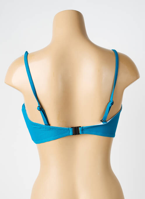 Haut de maillot de bain stretch haut bandeau bleu LAGON BLEU femme