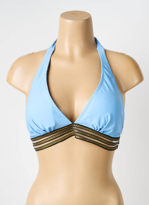 Haut de maillot de bain stretch haut soutien-gorge moulé bleu MERMAID femme