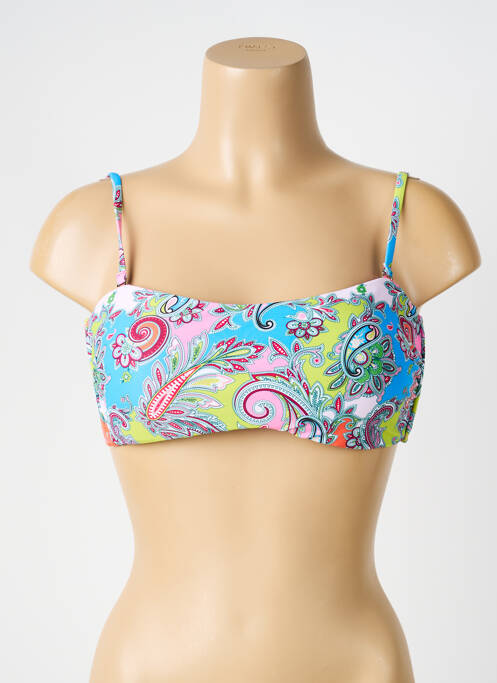 Haut de maillot de bain stretch haut soutien-gorge moulé bleu MERMAID femme