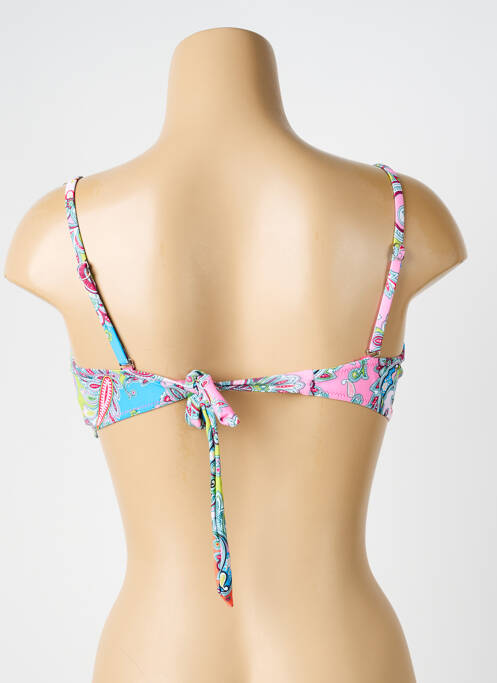 Haut de maillot de bain stretch haut soutien-gorge moulé bleu MERMAID femme