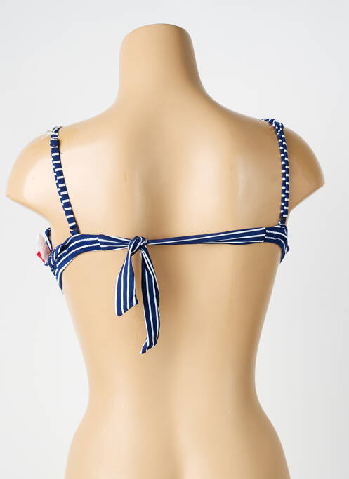 Haut de maillot de bain stretch haut soutien-gorge balconnet bleu NEUFRED femme