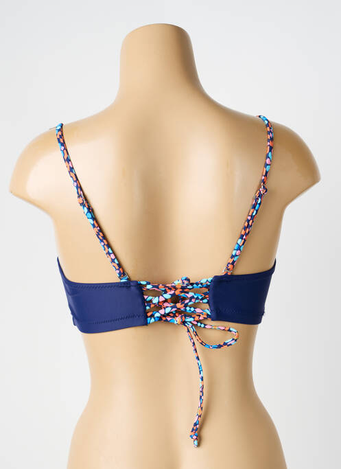 Haut de maillot de bain stretch haut soutien-gorge balconnet bleu RAE femme