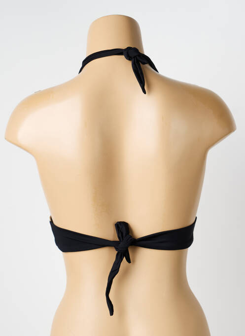 Haut de maillot de bain stretch haut soutien-gorge moulé noir POWER FLOWER femme