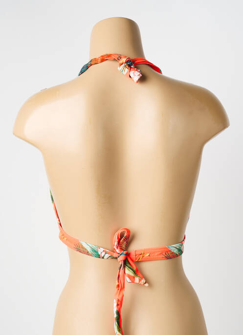 Haut de maillot de bain stretch haut soutien-gorge moulé orange LAGON BLEU femme