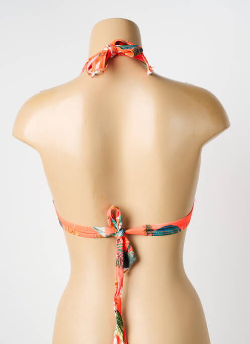 Haut de maillot de bain stretch haut soutien-gorge moulé orange LAGON BLEU femme
