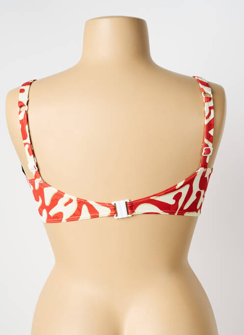 Haut de maillot de bain stretch haut soutien-gorge emboitant rouge LAGON BLEU femme